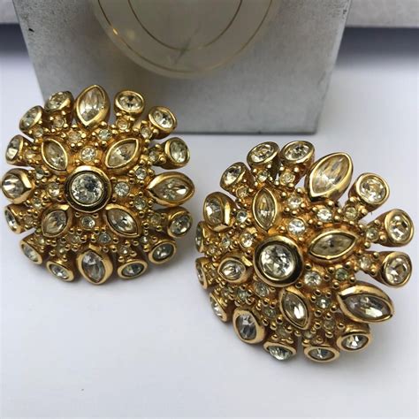 chr. dior clip on earrings|vintage dior clip on earrings.